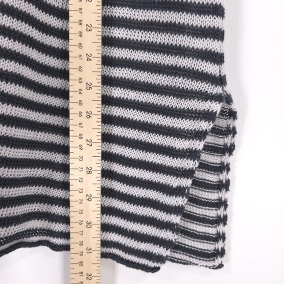 EILEEN FISHER 100% ORGANIC LINEN SS Striped Knit Tunic Top Cover Up Dress MEDIUM - Picture 9 of 13